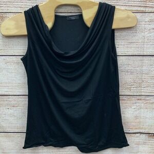 Amore AllFY Women's Black Ruched Stretch‎ Tank Top Plus Size 2X New Made in USA